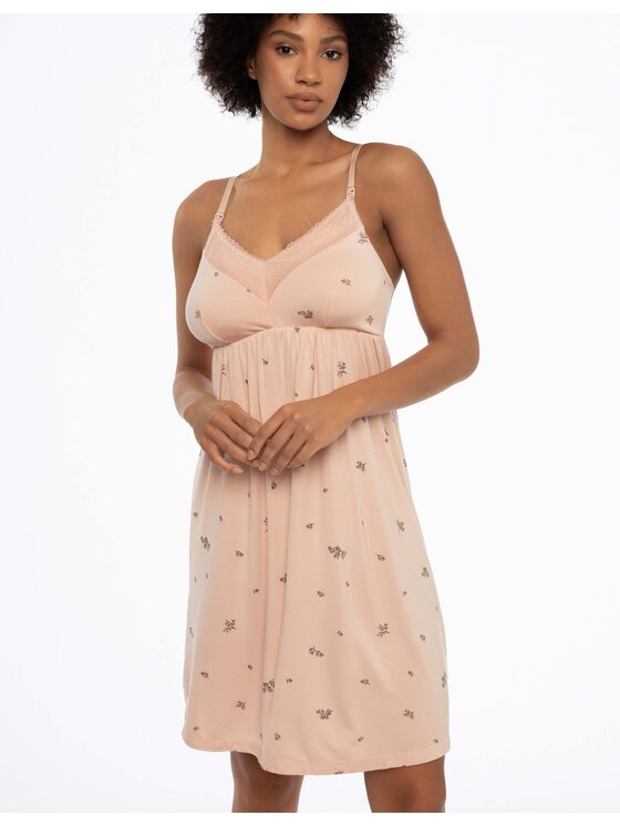 Esotiq Esotiq Koszula nocna 41660-38X Różowy Regular Fit