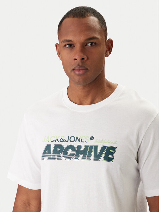 Jack & Jones Jack & Jones Majica Brat Tee 12288103 Bela Regular Fit