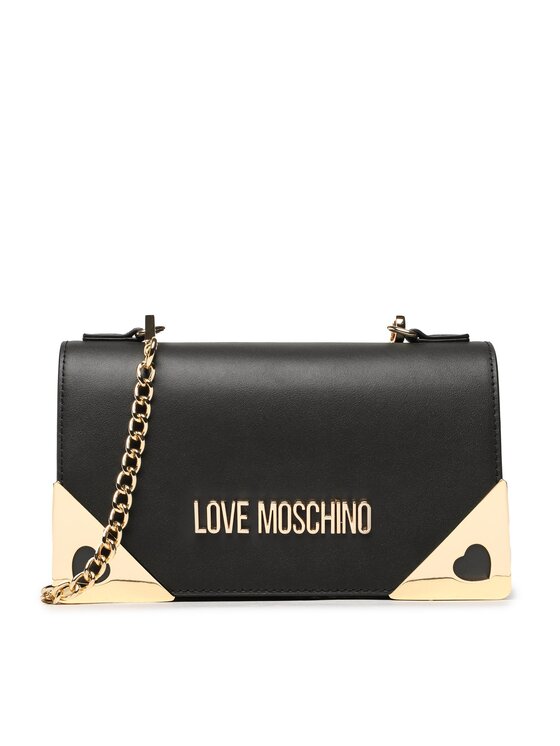 Sac Shopping Love Moschino Moyen En Cuir Noir Effet Croco - Modèle JC4157PP1MLC100A - Printemps/Été
