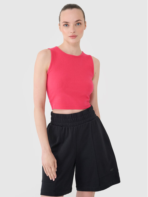 4F 4F Tank top MIDSHOP TEXTILE Różowy Slim Fit
