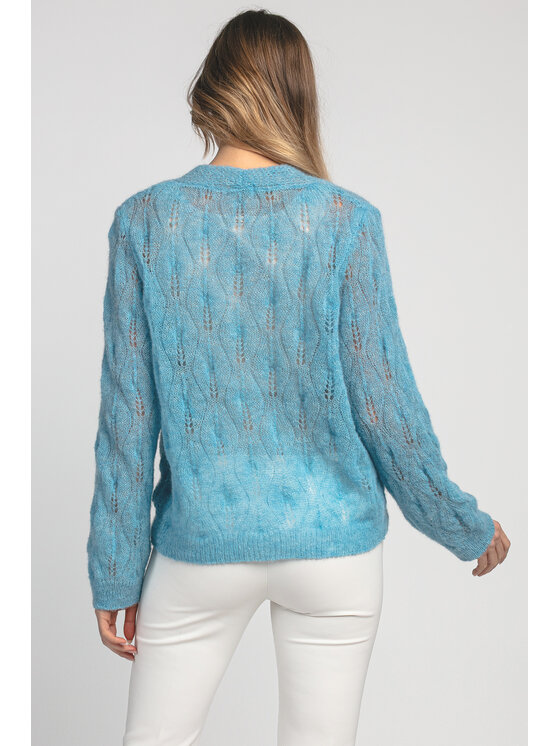 Fobya Fobya Kardigan F1967 Niebieski Basic Fit