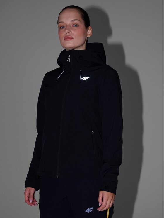 4F 4F Giacca softshell 4FRAW25TSOFF505-20S Nero Regular Fit