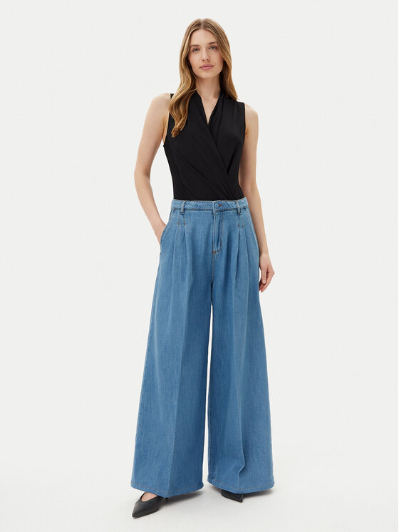 Silvian Heach Silvian Heach Jeansy Ignate GPP25392JE Modrá Wide Leg