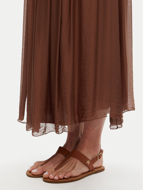 ViCOLO ViCOLO Midi suknja TD0022 Smeđa Regular Fit