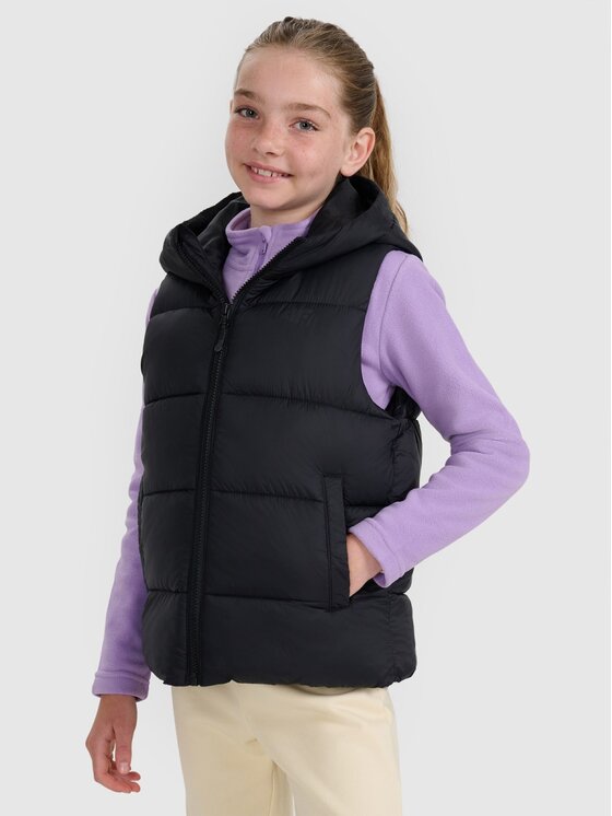 4F 4F Gilet 4FJRAW25TVJAU331-20S Nero Regular Fit