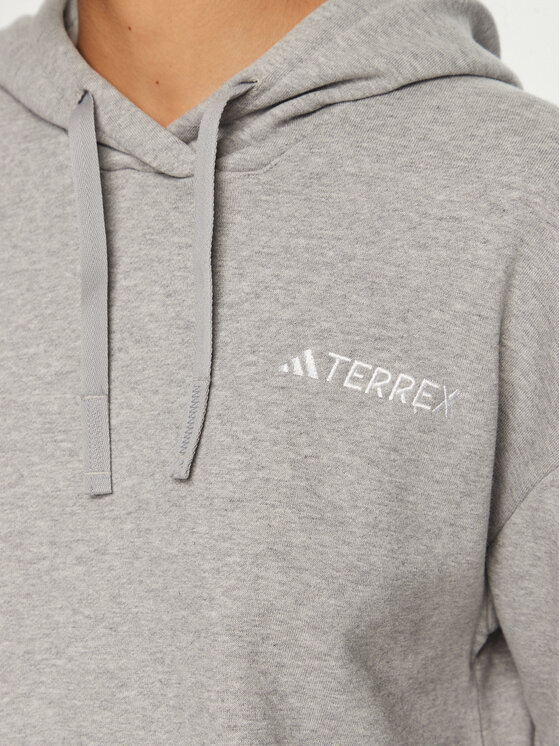 adidas adidas Džemperis Terrex Logo IB6567 Pilka Regular Fit
