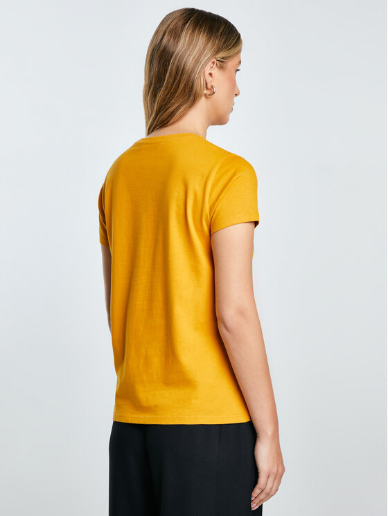 BIG STAR BIG STAR T-Shirt RAMILA Żółty Basic Fit