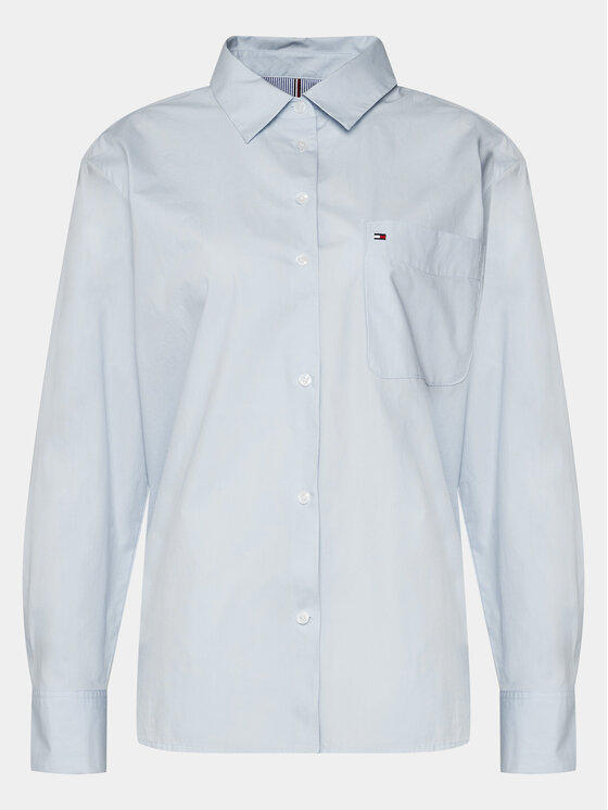 Tommy Hilfiger Tommy Hilfiger Cămașă Essential WW0WW41410 Albastru celest Regular Fit