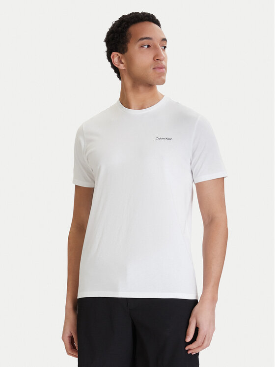 Calvin Klein Tricou Micro Logo LV04LC255G Alb Regular Fit