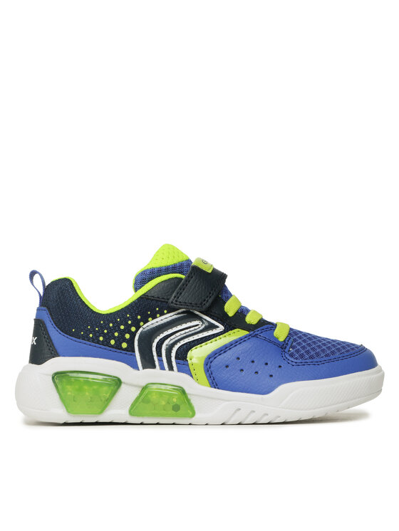 Baskets - GEOX - J ILLUMINUS B - Bleu - Enfant - Garçon