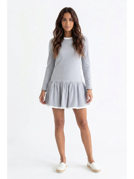 FIGL FIGL Sukienka codzienna M1379 Szary Straight Fit