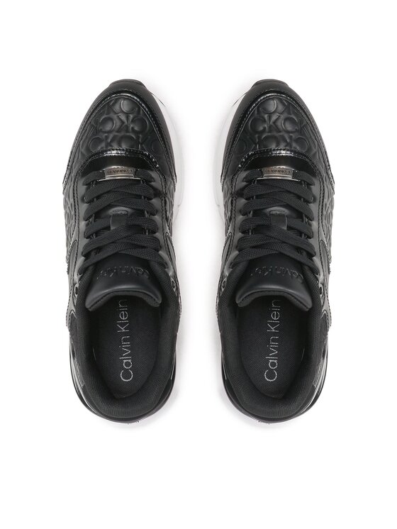 Calvin Klein Calvin Klein Sneakersy Flexi Runner Mono Mix HW0HW01375 Czarny