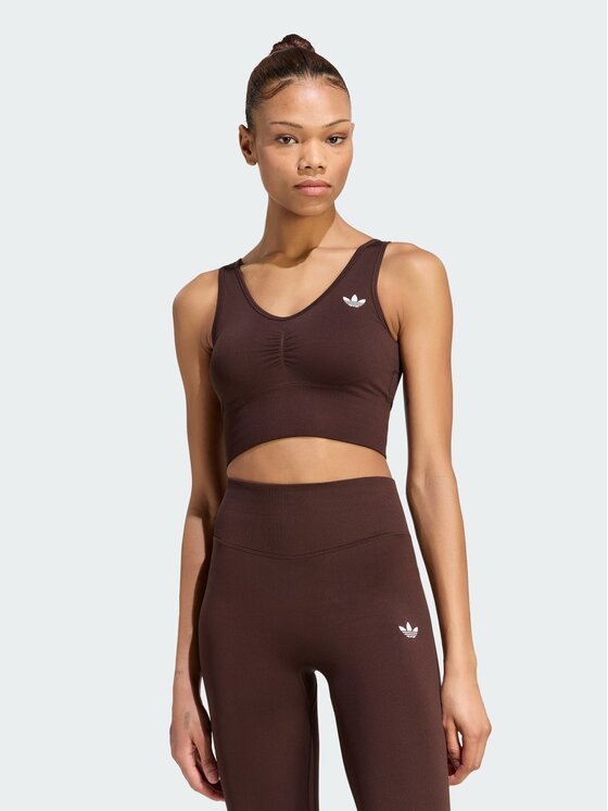 adidas adidas Αθλητικό σουτιέν Essentials Seamless Bralette IA4524 Καφέ Regular Fit