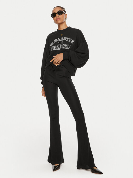 Elisabetta Franchi Elisabetta Franchi Pulóver MD-003-46E2 Fekete Relaxed Fit
