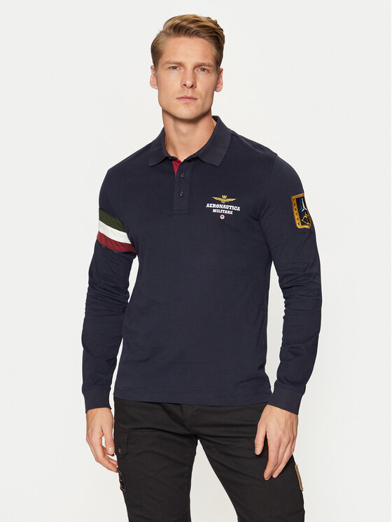 Aeronautica Militare Polo 242PO1816J558 Tumši zils Regular Fit