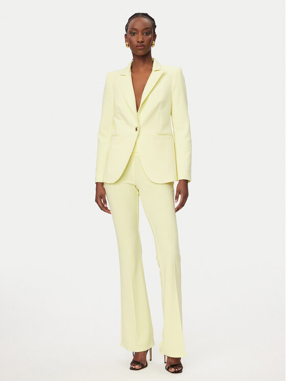 Rinascimento Rinascimento Pantaloni di tessuto CFC0127875003 Giallo Straight Fit