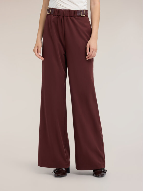 Motivi Motivi Pantaloni di tessuto P03VQ004782N022 Marrone Over Fit