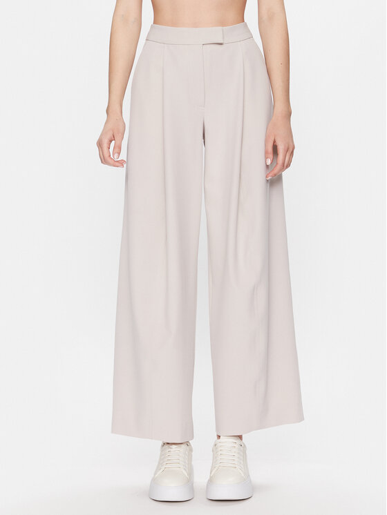 Calvin Klein Calvin Klein Medžiaginės kelnės K20K205861 Smėlio Relaxed Fit