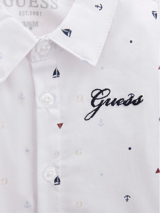 Guess Guess Set košeľa, vesta a textilné nohavice I6RG12 WF6P0 Modrá Regular Fit