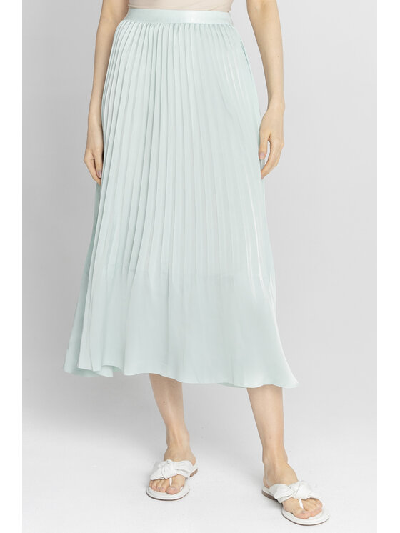 Deni Cler Milano Deni Cler Milano Spódnica midi T-DC-7013-F2-40-43-1 Zielony Regular Fit