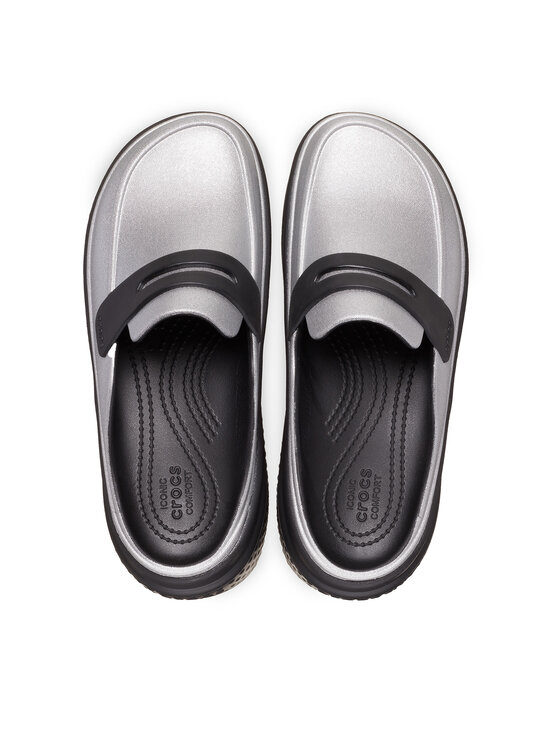 Crocs Crocs Pantoletten Stomp Metallic Loafer Clog 210363 Silberfarben