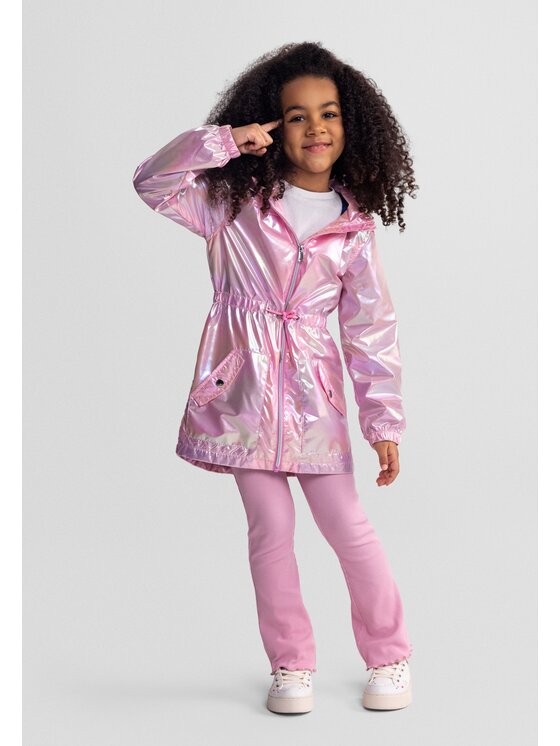 minoti minoti Kurtka przeciwdeszczowa 18COAT21 Różowy Regular Fit