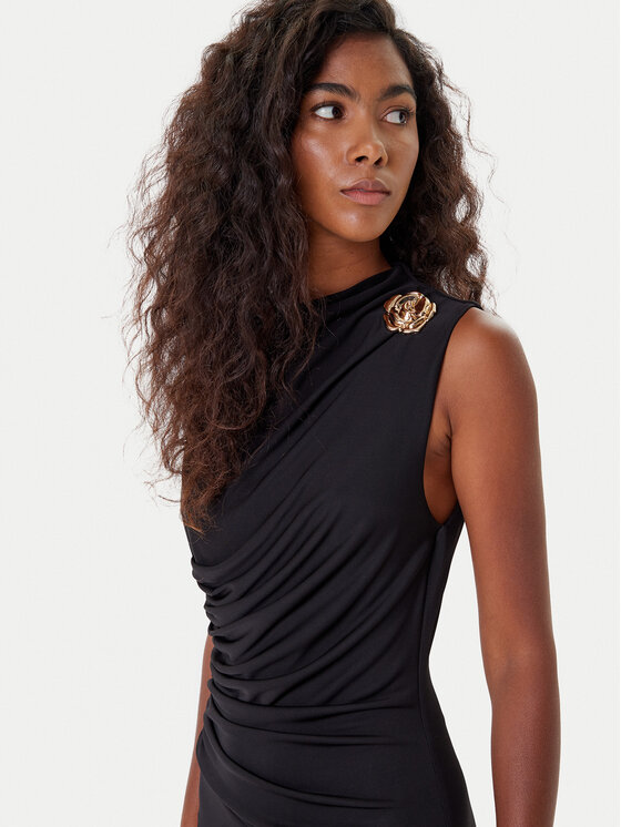 Rinascimento Rinascimento Koktel haljina CFC0125010003 Crna Slim Fit