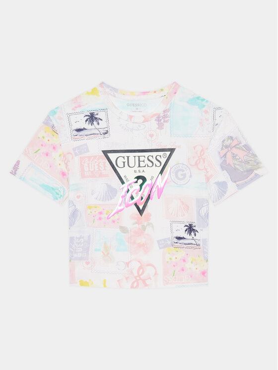 Guess Tricou J4GI12 K6YW3 Colorat Regular Fit