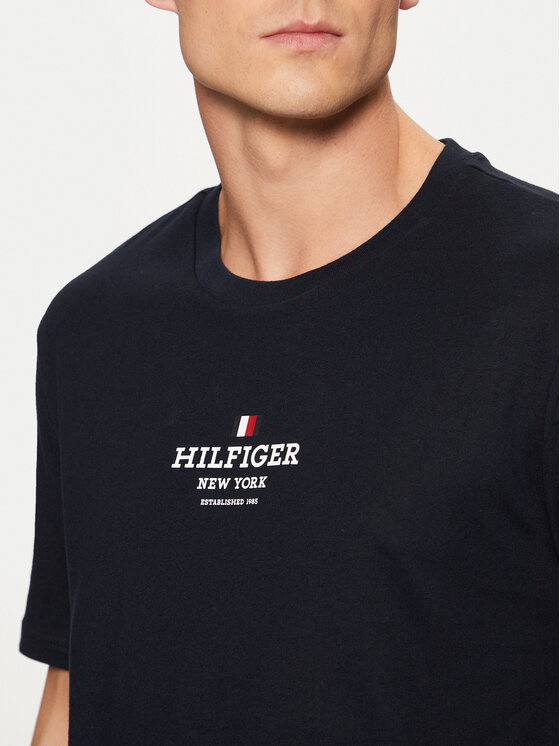 Tommy Hilfiger Tommy Hilfiger T-krekls MW0MW38980 Tumši zils Regular Fit