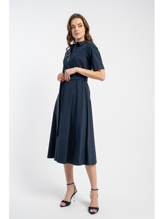CLICK CLICK Sukienka letnia 60-6092 Granatowy Regular Fit