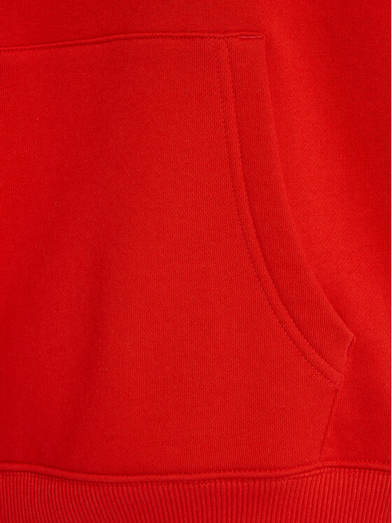 Tommy Jeans Tommy Jeans Bluza Logo Drawcord DW0DW17794 Czerwony Boxy Fit