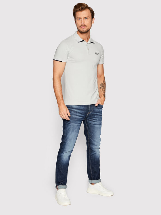 Guess Guess Дънки Angeles M2YAN2 D4Q41 Тъмносин Slim Fit