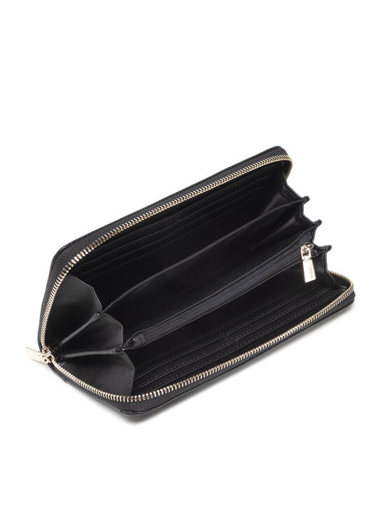 Guess Guess Liels sieviešu maks Laurel Slg Large Zip Around SWZG85 00460 Melns