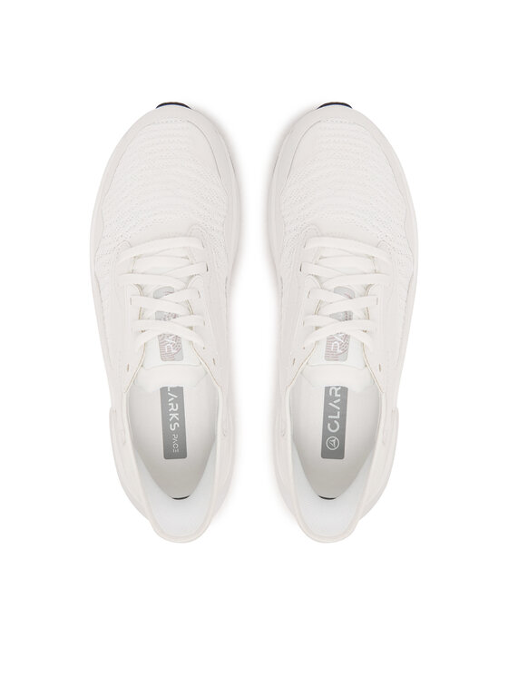 Clarks Clarks Sneakersy Clarks Pace 26184666 Biały
