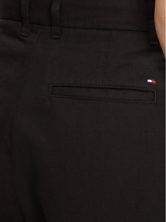 Tommy Hilfiger Tommy Hilfiger Παντελόνι υφασμάτινο WW0WW45780 Μαύρο Wide Leg