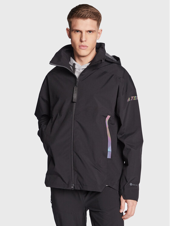 adidas adidas Яке за дъжд Terrex Ct Myshelter H65700 Черен Regular Fit