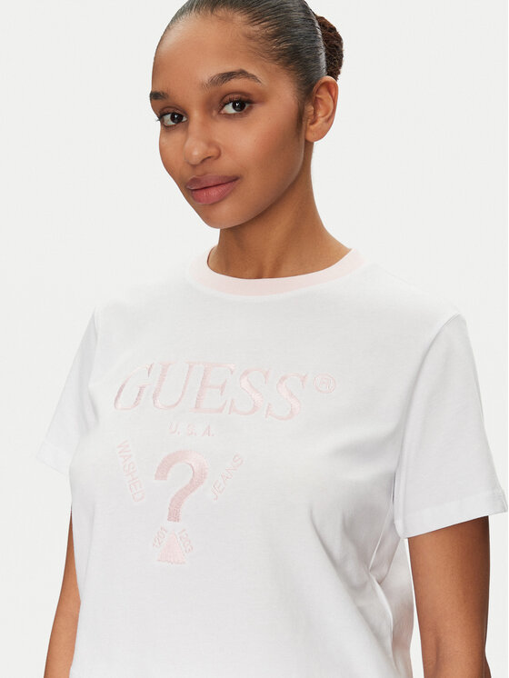 Guess Guess T-krekls V5GI18 I3Z14 Balts Regular Fit