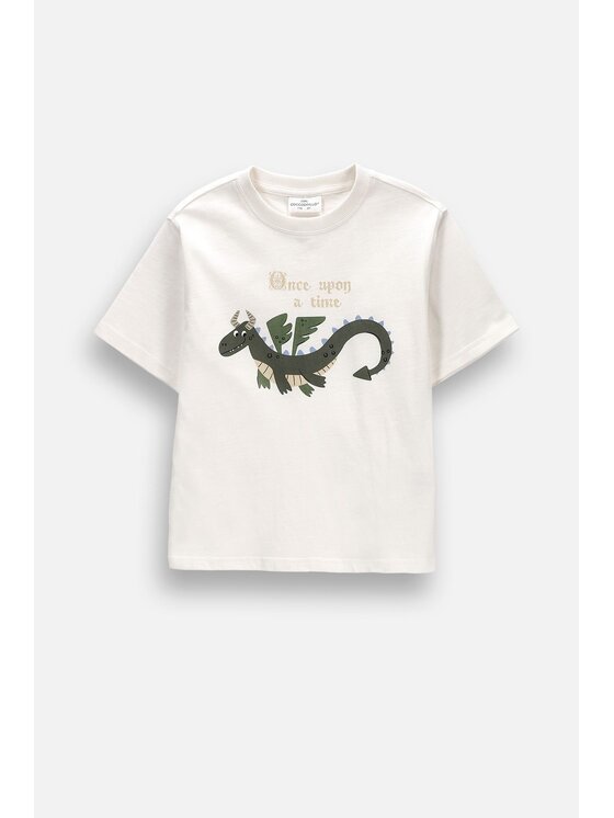Coccodrillo Coccodrillo T-Shirt ZC6143203RBK-003 Krémová Regular Fit