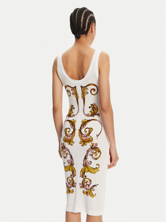 Versace Jeans Couture Versace Jeans Couture Každodenní šaty 78HAO9P6 Bílá Slim Fit