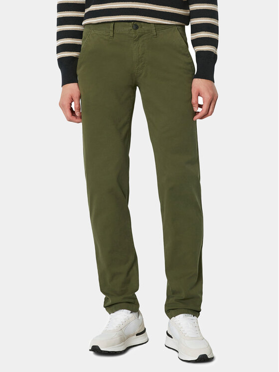 Marc O'Polo Chino nohavice 421 0029 10044 Zelená Shaped Fit
