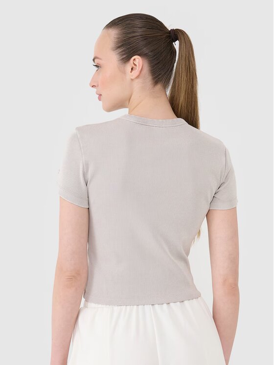 4F 4F T-shirt 4FRSS25TTSHF2696-83S Marrone Slim Fit