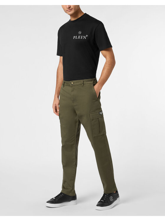 PHILIPP PLEIN PHILIPP PLEIN Spodnie cargo 23059 Zielony Cargo Fit