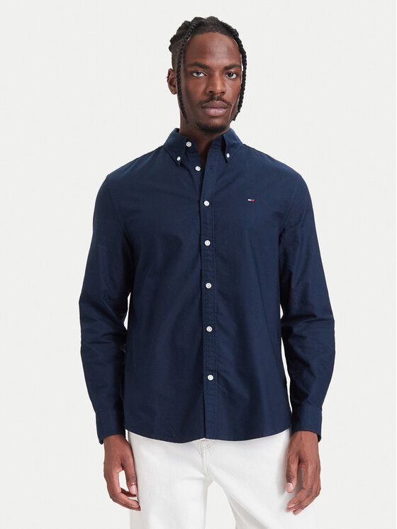 Tommy Jeans Tommy Jeans Marškiniai Oxford DM0DM23711 Tamsiai mėlyna Regular Fit