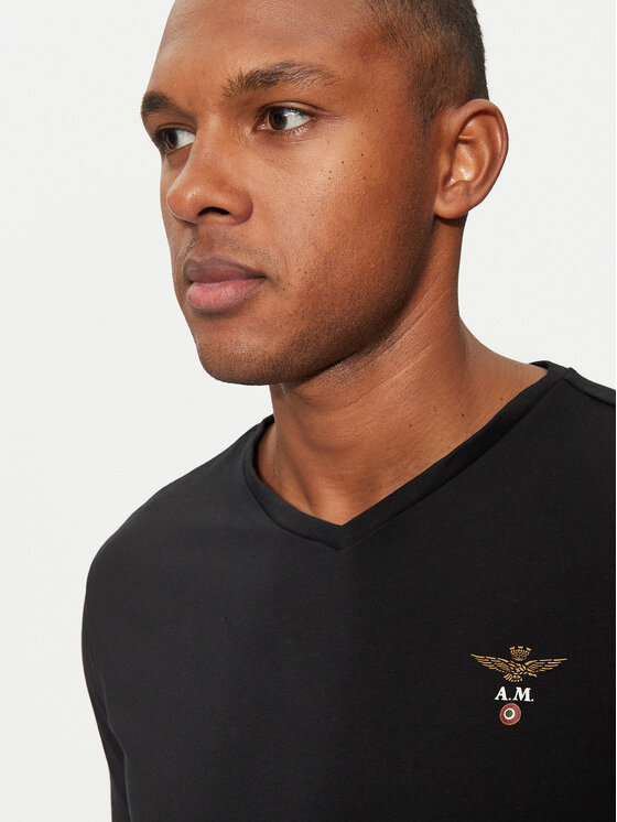 Aeronautica Militare Aeronautica Militare T-Shirt AM1UTI002 Μαύρο Regular Fit