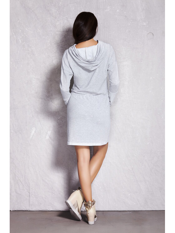 Infinite You Infinite You Sukienka codzienna M023 Szary Basic Fit