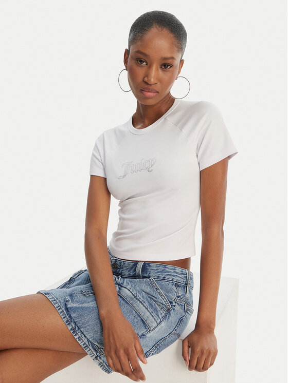 Juicy Couture Juicy Couture T-shirt Baby JCWCT126317 Bianco Slim Fit