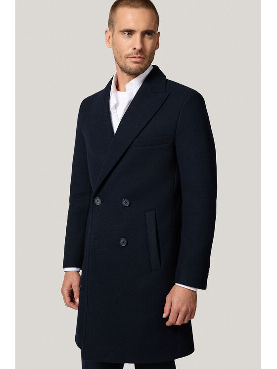 Próchnik Próchnik Płaszcz PM5 PC073225000024 Granatowy Regular Fit