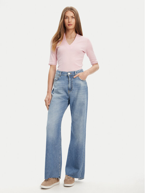 United Colors Of Benetton United Colors Of Benetton Bluza 3GA2D400U Roza Slim Fit