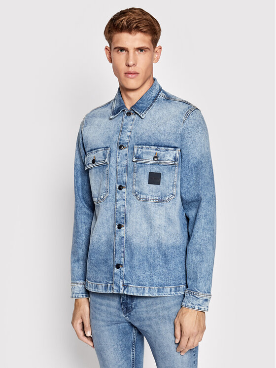 BOSS Boss Teksajakk Lovvo Bc 50473417 Tumesinine Regular Fit