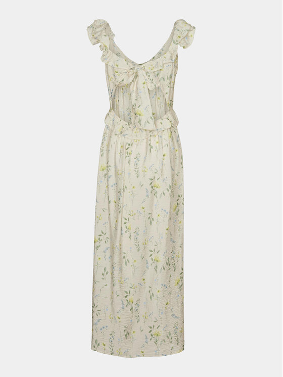 Vero Moda Vero Moda Poletna obleka Josie 10303761 Écru Regular Fit